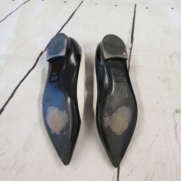 Prada Flats Black & White Bi-Color Spazzolato - Picture 7 of 7